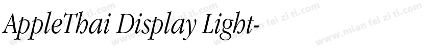 AppleThai Display Light字体转换